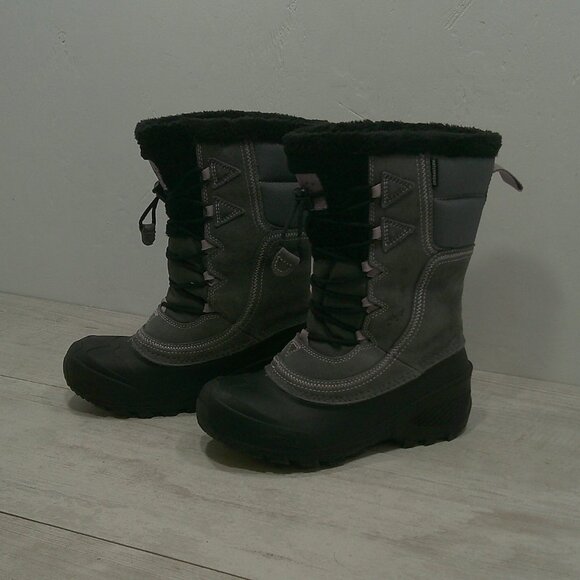 The North Face Shellista Lace up Gray Pink Waterproof Winter Snow Boot Size 3 - Picture 11 of 13